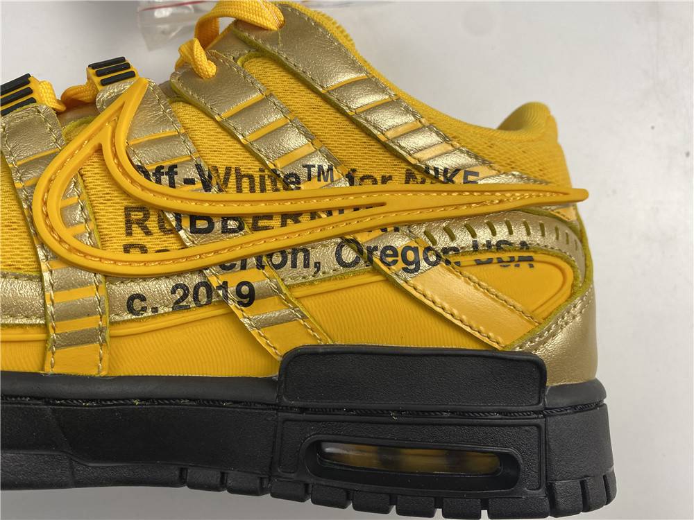 OFF-WHITE x Nike Air Rubber Dunk University Gold CU6015-100